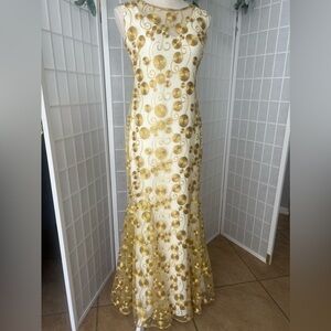 Mermaid Gold Prom Dress